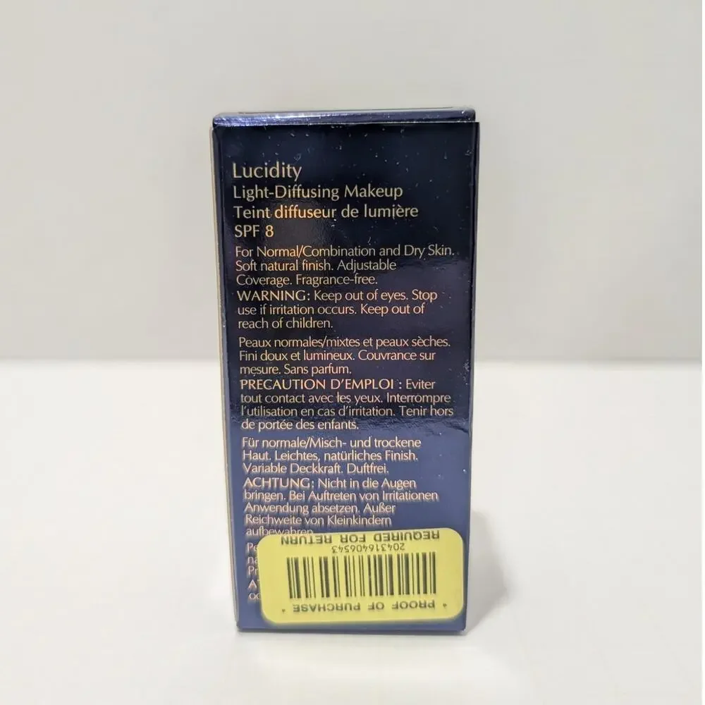 Estee Lauder Lucidity Foundation 2C2 Neutral Beige 04 Unused 1oz Full